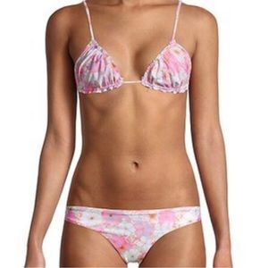 PEIXOTO Bella Jasmine Bikini Top and Bottoms NWT L